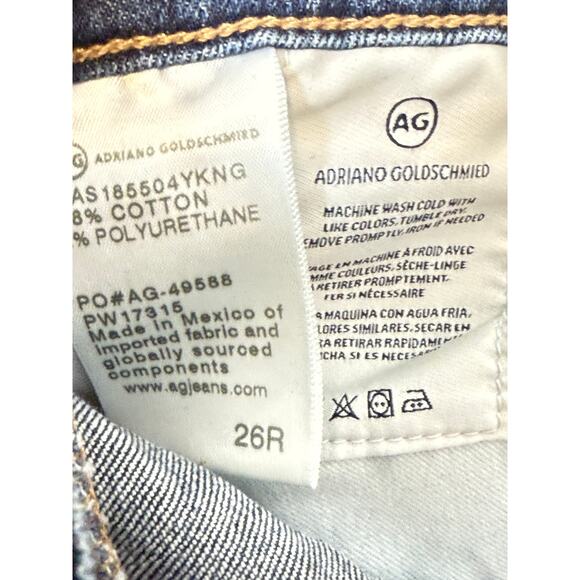 AG Adriano Goldschmied Prima Ankle Cigarette Jeans 4 Years Kindling Size 26 NWT - Picture 9 of 10